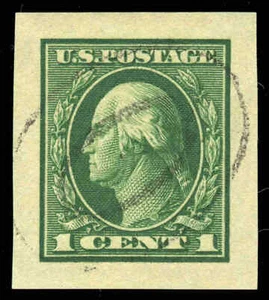 US # 408 1¢ Washington, "Gem 100" Used, PSE graded (2016) - Picture 1 of 3