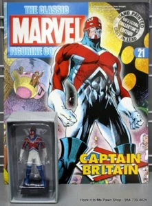 MARVEL The Classic Figurine Collection "Captain Britain" w/ Eaglemoss Mag. #21 - Picture 1 of 6