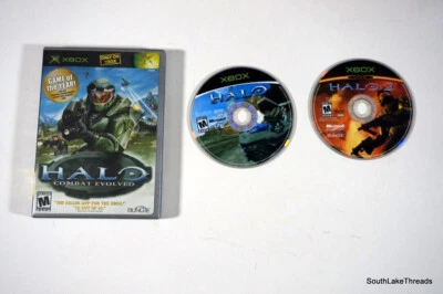 Halo 1 Combat Evolved and Halo 2 Original Xbox - Xbox 360 Compatible - Image 1 of 2