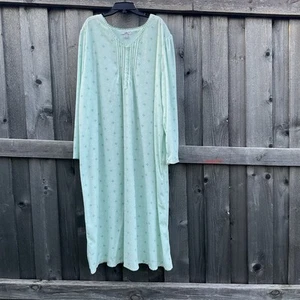 Croft & Barrow Intimates NWT Light Green Long Sleeve Cottage Core Nightgown 2X - Picture 1 of 24