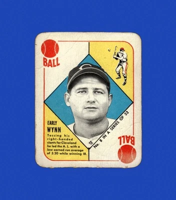 1951 Topps Red Backs Set-Break # 8 Early Wynn baja calidad (arruga) *GMCARDS* Foto 1 de 2