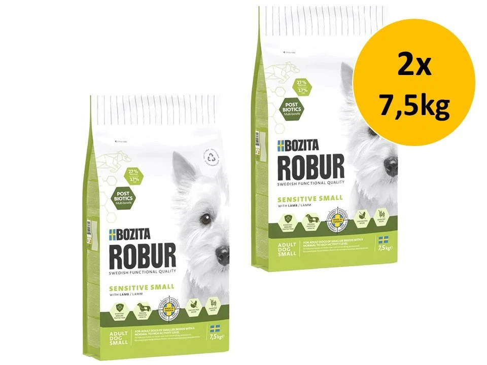 Bozita Robur Adult Small Breed Sensitive Lamm | 2x 7,5kg Sparpack - Bild 1 von 1