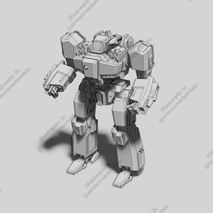 Shadow Hawk IIC 1 | Sir Mortimer Bombito | 3D-Printed Miniature for Battletech - Picture 1 of 2