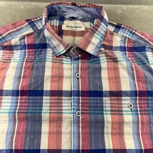 Camisa Tommy Bahama Para Hombre L Nova Wave Manga Corta Texturizada Elastizada Abotonada - Imagen 1 de 7