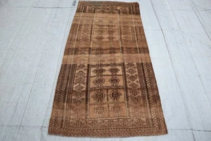 Alfombra de corredor silenciada tribal hecha a mano turcomana de 3'3x6'5 pies - alfombra de cocina - alfombra de entrada - Imagen 1 de 13