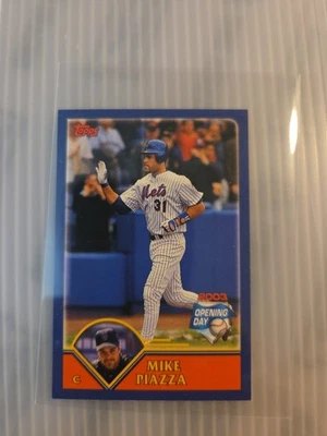 2003 Topps - Mike Piazza Opening Day Mini Unscratched - Image 1 of 2