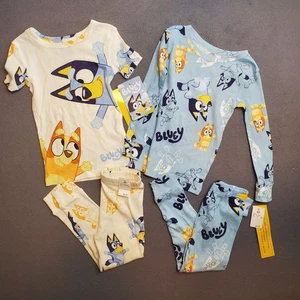 Juego de pijama AZUL 4 piezas niño pequeño talla 4T fondo elástico ajuste ceñido nuevo con etiquetas - Imagen 1 de 8
