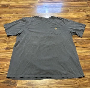 Carhartt Men’s K87 T-Shirt Carbon Heather Size 2XL Regular Original Fit - Picture 1 of 7