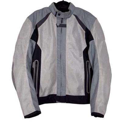 Triumph Jerez Motorcycle Jacket with Pads Wind Waterproof Gray Black Medium - Image 1 of 4