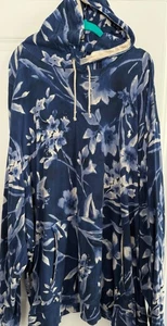 RALPH LAUREN POLO MEN'S BLUE FLORAL PRINT HOODIE SZ 4XLT USED - Picture 1 of 7