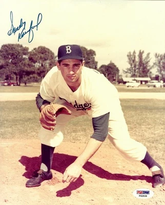 Sandy Koufax Signed Autographed 8X10 Photo Brooklyn Dodgers Vintage PSA F52539 - Image 1 of 2