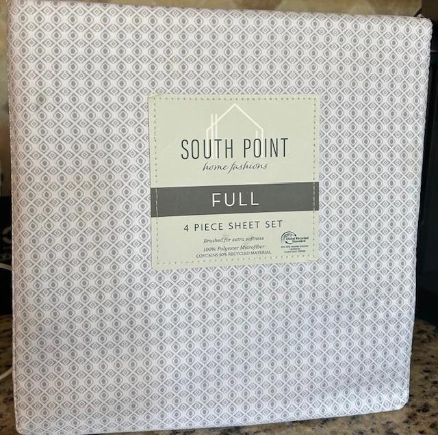 Juego completo de 4 hojas de microfibra South Point Home Fashions Ernesto Tile Foto 1 de 1