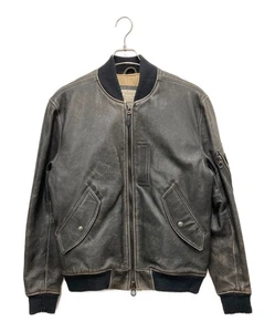 CIVILIAN PILOT leather jacket Size: L Black Men - Picture 1 of 10