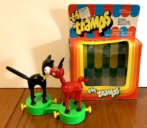 Nuevo De Colección c.1970 Británico RGN The Tramps Burro y Gato Doble Empuje Marionetas con Caja - Imagen 1 de 7