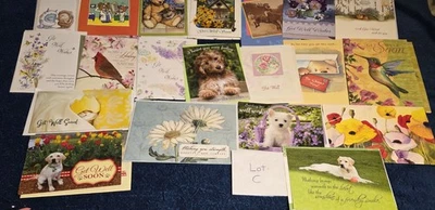 Lot C of 20 Assorted GET WELL Greeting Cards with Wonderful Designs  - Image 1 of 3