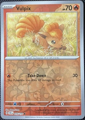 Vulpix 016/191 Sv08: Surging Sparks Reverse Holo - Pokémon Card - Image 1 of 2