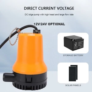 BL 2512SI Submersible Water Pump DC 45W 1110GPH Water Transfer Utility Pump - Picture 1 of 12