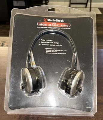 RadioShack Lightweight Sport AM/FM Stereo Headset Radio New Old Stock VHTF - Image 1 of 4