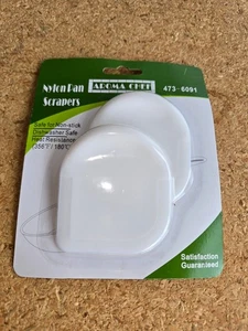 2 Vintage Aroma CHEF Scraper White Nylon Plastic Pan Kitchen Scraper New - Picture 1 of 3