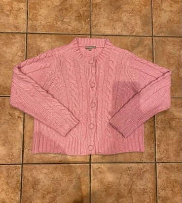 Oliver Bonas Women's Pink Knitted Cardigan Size 10 - Image 1 of 4