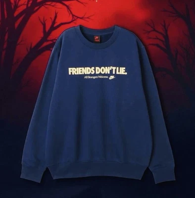 Nike X Stranger Things Cuello Redondo AMIGOS NO MIENTEN | Talla GRANDE  Foto 1 de 4