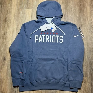Nike Auténtico New England Patriots Rivalries Collection Club Sudadera con Capucha Azul Tormenta - Imagen 1 de 11