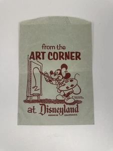 Borsa shopping souvenir carta angolo arte Disneyland vintage anni 60 Topolino - Foto 1 di 4