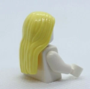 HAAR - lang gescheitelt in der Mitte hell hellgelb Luna LEGO® Minifigur Teil - Bild 1 von 2