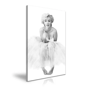 Marilyn Monroe Ballerina schwarz & weiß modern Kunst Leinwanddruck ~ 5 Größen  - Bild 1 von 12