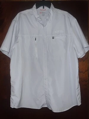 Camisa The American Outdoorsman XL Crema Abotonada Manga Corta Ventilada Pesca Foto 1 de 4