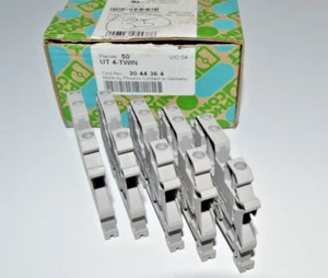 5 (Five) Phoenix Contact UT 4-TWIN UT4, 3044364 DIN Rail Terminal Blocks, New - Picture 1 of 4