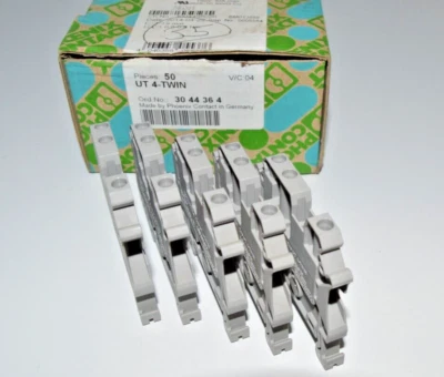 5 (Five) Phoenix Contact UT 4-TWIN UT4, 3044364 DIN Rail Terminal Blocks, New - Image 1 of 4