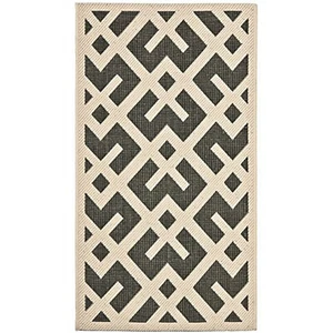 Transitional Rug - Courtyard 6000 Polypropylene -Black/Beige - Picture 1 of 1