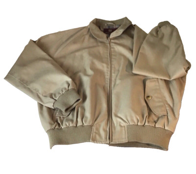 Vintage Eddie Bauer Bomber Jacket Size XL Khaki Cotton Lined Vintage Eddie Bauer Bomber Jacket Size XL Khaki Cotton Lined