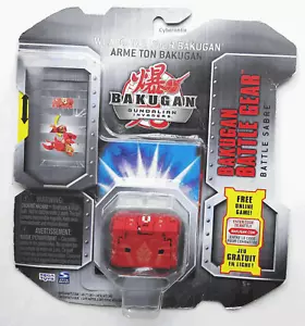 Bakugan BATTLE SABRE Battle Gear Red COPPER ATTRIBUTE Weapon 2010 Brawlers NEW - Picture 1 of 2