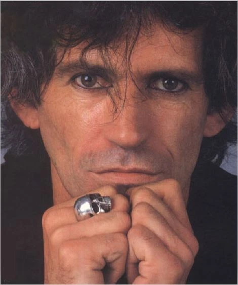 Keith Richards Anello Teschio 925 Argento Sterling UOMO Nuovo Rocker Gotico S 10 - Immagine 1 di 4