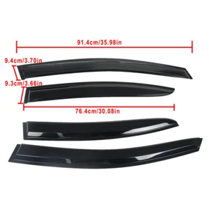 4Pcs Window Visors Rain Guards JDM Style For 2015 2016 2017 2018 Subaru WRX STI - Bild 1 von 9
