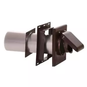 No-Pest Dryer Vent Cover 4 In Dual Door Outdoor Wall Exhaust Brown Pest Guard - Picture 1 of 6