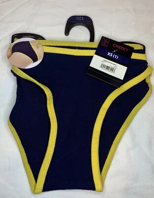 NoBo Cheeky Navy with Yellow Stripe Size XS (1) - Image 1 of 3