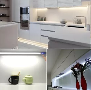 BARRA LED SOTTOPENSILE su misura CON DIMMER luce a scelta CUCINA MENSOLE VETRINE - Foto 1 di 11