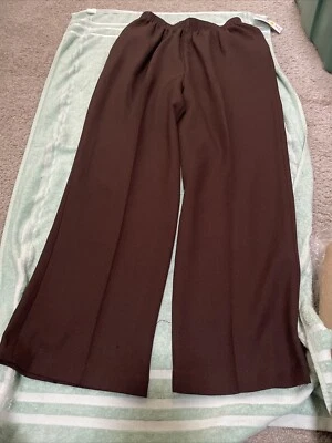 Bon Worth  Elastic Waist  Brown Straight Leg Size Medium New With Tags - Image 1 of 4