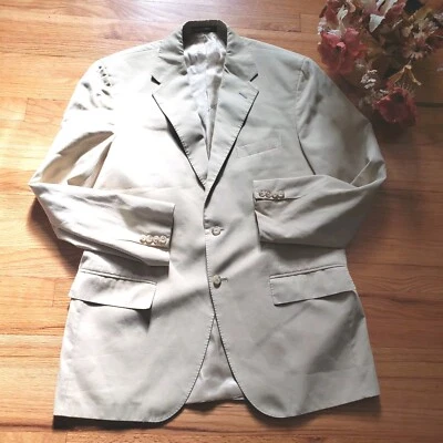 Blazer Polo Ralph Lauren Chaqueta Deportiva Caqui/Tostado Algodón Italia 44L W 38 S20 Foto 1 de 4