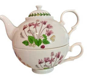 Portmeirion BOTANIC GARDEN TEA-FOR-ONE Set 12 oz TEAPOT w/ 10 oz CUP SET - Picture 1 of 8