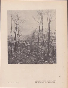 Vintage Art Print - 1916 - Pennsylvania Landscape - By Edward W. Redfield - Picture 1 of 1