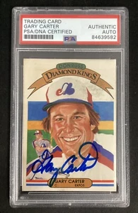 Gary Carter Signed 1982 Donruss Diamond King #2 Baseball Card HOF Auto PSA/DNA - Picture 1 of 2