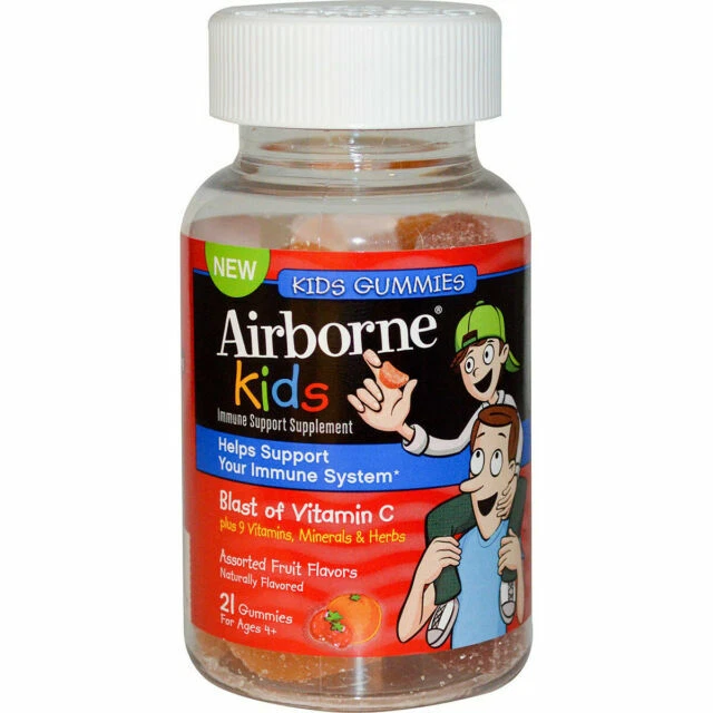 Airborne Kids Assorted Fruit Flavored Immune Support Gummies - 21 Count