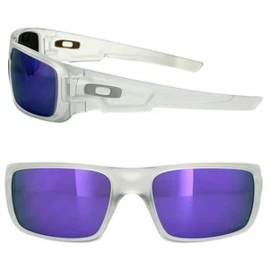 Occhiali da sole Oakley Crankshaft 9239-09 montatura trasparente opaca lenti viola iridio 60 mm - Foto 1 di 1