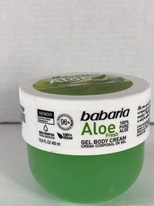 Babaria 100% Aloe Gel Body Cream 13,5 Fluid Ounce Jar - Picture 1 of 5
