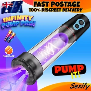 Penis Pump Enlarger Vacuum Stretcher Erection Cock Extender Enlargement Sex Toy - Picture 1 of 27