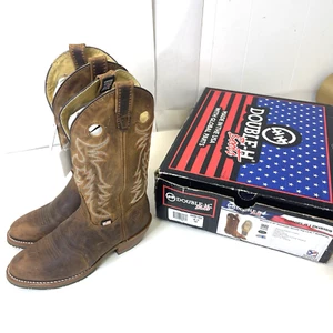Double-H Boots Womens 8.5W DH5159 Daniela Western Fashion Leather Brown USA New - Picture 1 of 15
